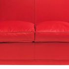 2 Seater Sofa Covered in Leather with Lacquered Feet Made in Italy - Pegolo Viadurini