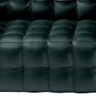 2 Seater Sofa Upholstered in Quilted Effect Leather Made in Italy - Vesuvio Viadurini