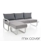 3 Seater Sofa with Outdoor Pouf Supplied with 2 Covers - Partir Viadurini
