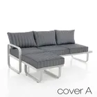 3 Seater Sofa with Outdoor Pouf Supplied with 2 Covers - Partir Viadurini