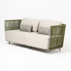 3 Seater Outdoor Sofa in Aluminum and Weaving - Eugene Viadurini