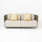3 Seater Outdoor Sofa in Aluminum and Weaving - Eugene Viadurini