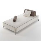 3 Seater Living Room Sofa in Removable White Fabric Made in Italy - Mykonos Viadurini