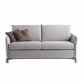 Design 3 seater sofa L 185cm fabric / eco-leather made in Italy Erica
