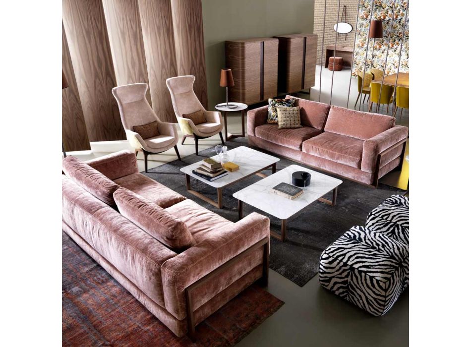3-seater upholstered design sofa Grilli York 100 % made in Italy Viadurini