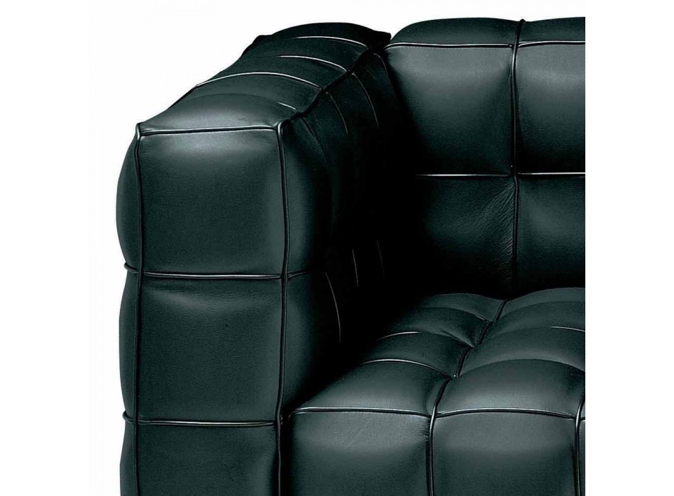 3 Seater Sofa in Quality Made in Italy Quilted Effect Leather - Vesuvius