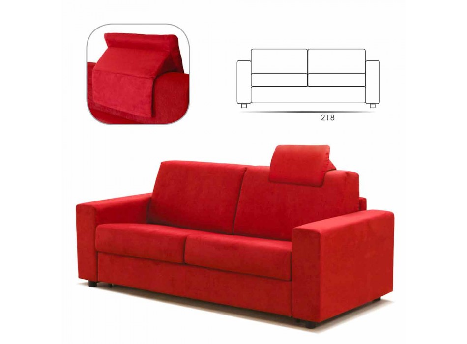 3 seater maxi sofa modern design eco-leather / fabric made in Italy Mora