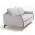 3 seater maxi sofa Erica L. 205 cm, fabric/leatherette upholstery
