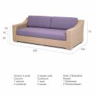 3 seater sofa Outdoor polyethylene and Joe Tempotest Viadurini
