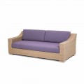 3 seater garden sofa Joe,  polyethylene and Tempotest fabric