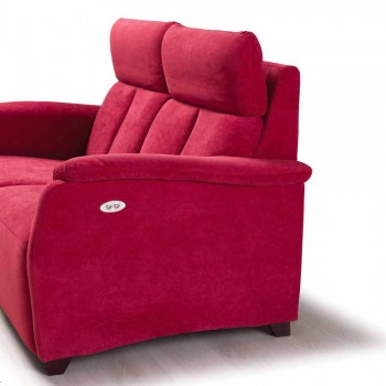 Modern design 2 seater sofa in leather, eco-leather or Gelso fabric