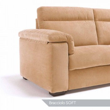 Design 2 seater sofa in fabric or eco-leather Lilia, made in Italy