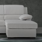 3 Seater Sofa with Reversible Pouf in Fabric Made in Italy - Budapest Viadurini