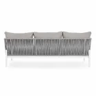 Homemotion - Rubio 3-Seater Outdoor Design Sofa in White and Gray Viadurini