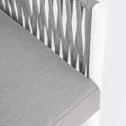 Homemotion - Rubio 3-Seater Outdoor Design Sofa in White and Gray Viadurini