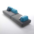 4 Seater Fabric Sofa with Movable Backrests Made in Italy - Ardenne Viadurini
