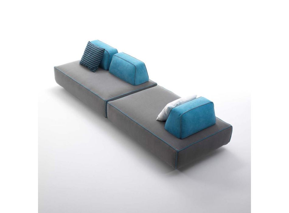 4 Seater Fabric Sofa with Movable Backrests Made in Italy - Ardenne Viadurini