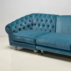 Corner sofa design classic luxury, made in Italy, Narciso Viadurini