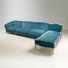 Corner sofa design classic luxury, made in Italy, Narciso Viadurini