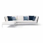 Modern Design Outdoor Corner Sofa in Dove Gray or White Fabric - Ontario3 Viadurini