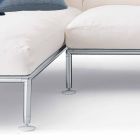 Modern Design Outdoor Corner Sofa in Dove Gray or White Fabric - Ontario3 Viadurini