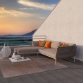 Modern Design Outdoor Corner Sofa in Dove Gray or White Fabric - Ontario3