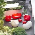 Colorful rocking sofa Slide Blossy modern design made in Italy Viadurini