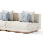 Modular Outdoor Sofa in Upholstered Fabric Made in Italy - Rubik Viadurini