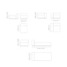 Modular Garden Sofa in Water-Repellent Fabric Made in Italy - Bahias Viadurini