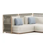 Modular Garden Sofa in Fabric Made in Italy - Rubik Viadurini