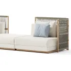 Modular Garden Sofa in Fabric Made in Italy - Rubik Viadurini