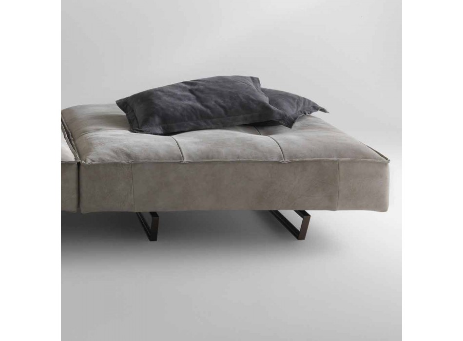Contemporary design armchair Cardo, leather upholstery Viadurini
