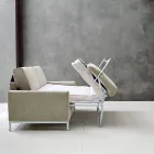 Sofa with Bed Opening in Metal and Polyurethane Made in Italy - Folle Viadurini