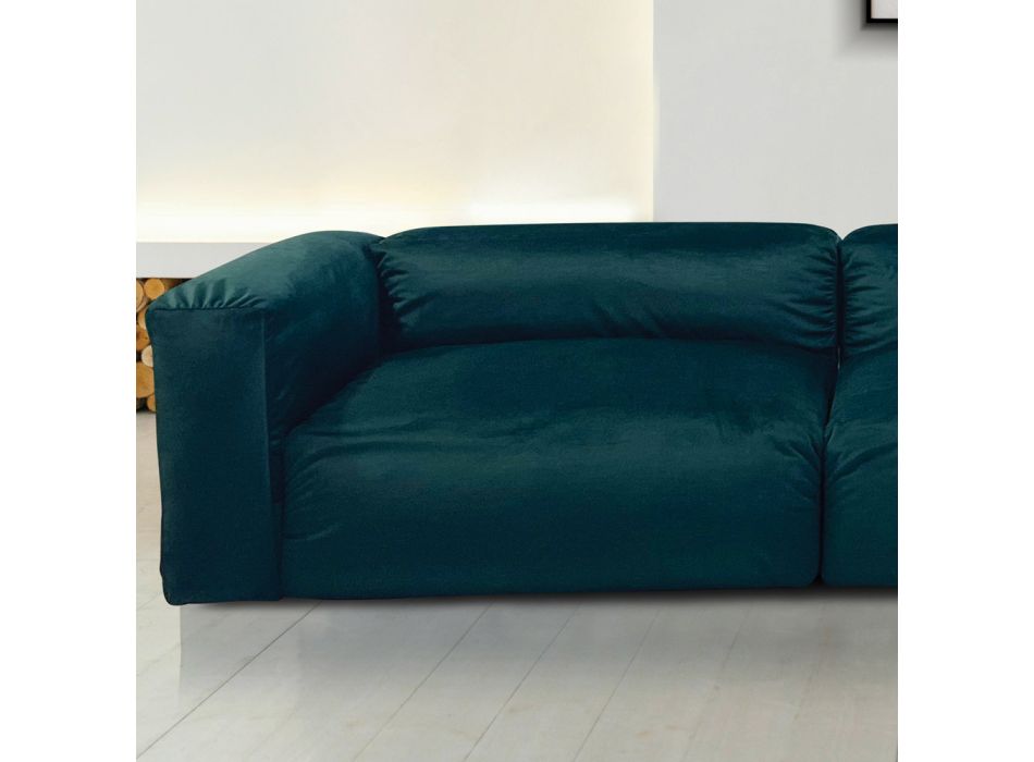 Sofa with Indoor Peninsula in Expanded Polyurethane - Buffo Viadurini
