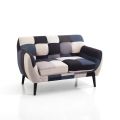 2 or 3 Seater Sofa in Multicolored Fabric - Cobalt