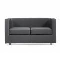 2 Seater Upholstered Sofa with Chrome Feet Made in Italy - Torch