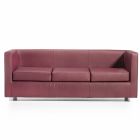 3 Seater Upholstered Sofa with Chrome Feet Made in Italy - Torch Viadurini