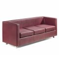 3 Seater Upholstered Sofa with Chrome Feet Made in Italy - Torch