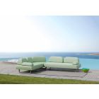 3 Seater Design Sofa in Metal and Fabric Made in Italy - Selia Viadurini