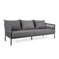 Outdoor Sofa Aluminum and Rope with Fabric Cushions, Homemotion - Shama