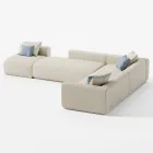 Modular Outdoor Sofa with Padding in Draining Rubber Made in Italy - Bahias Viadurini
