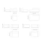 Modular Outdoor Sofa with Padding in Draining Rubber Made in Italy - Bahias Viadurini