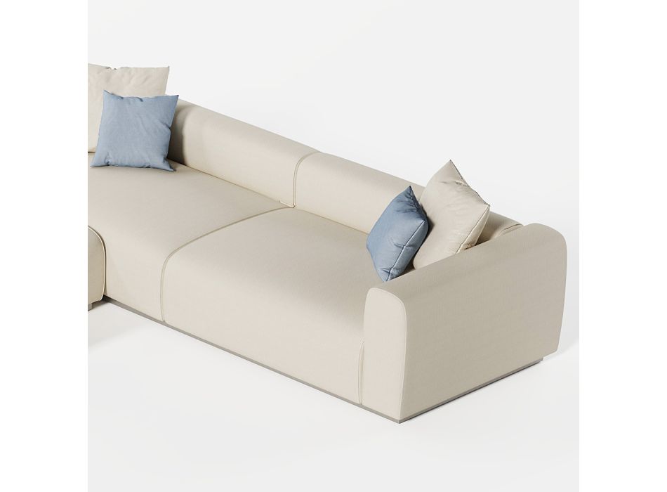 Modular Outdoor Sofa in Water-Repellent Fabric Made in Italy - Bahias Viadurini