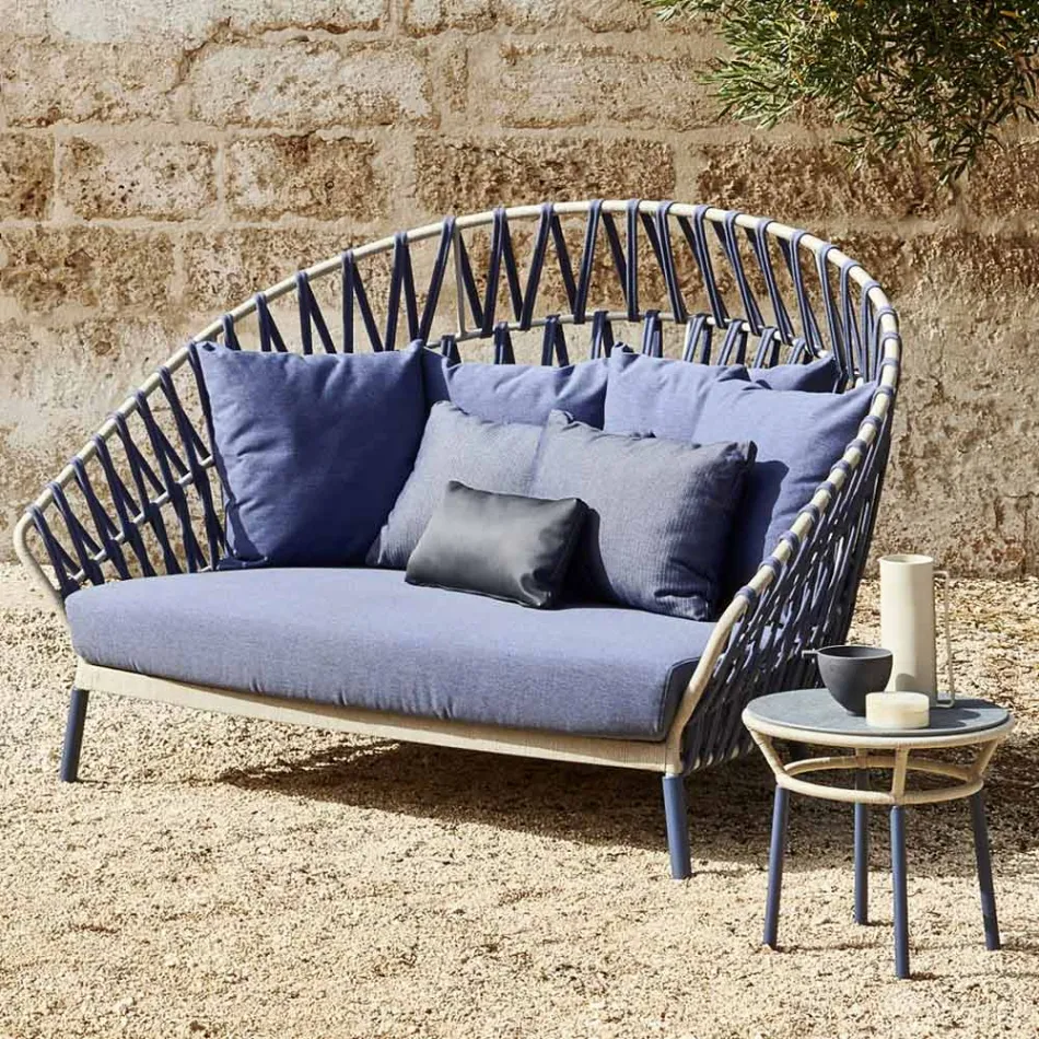 Outdoor Sofa with Pillows Included Made in Italy - Emmacross by Varaschin Viadurini