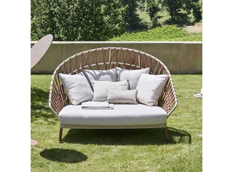 Outdoor Sofa with Pillows Included Made in Italy - Emmacross by Varaschin Viadurini