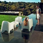 Modern design outdoor sofa Solid by Vondom in polypropylene Viadurini