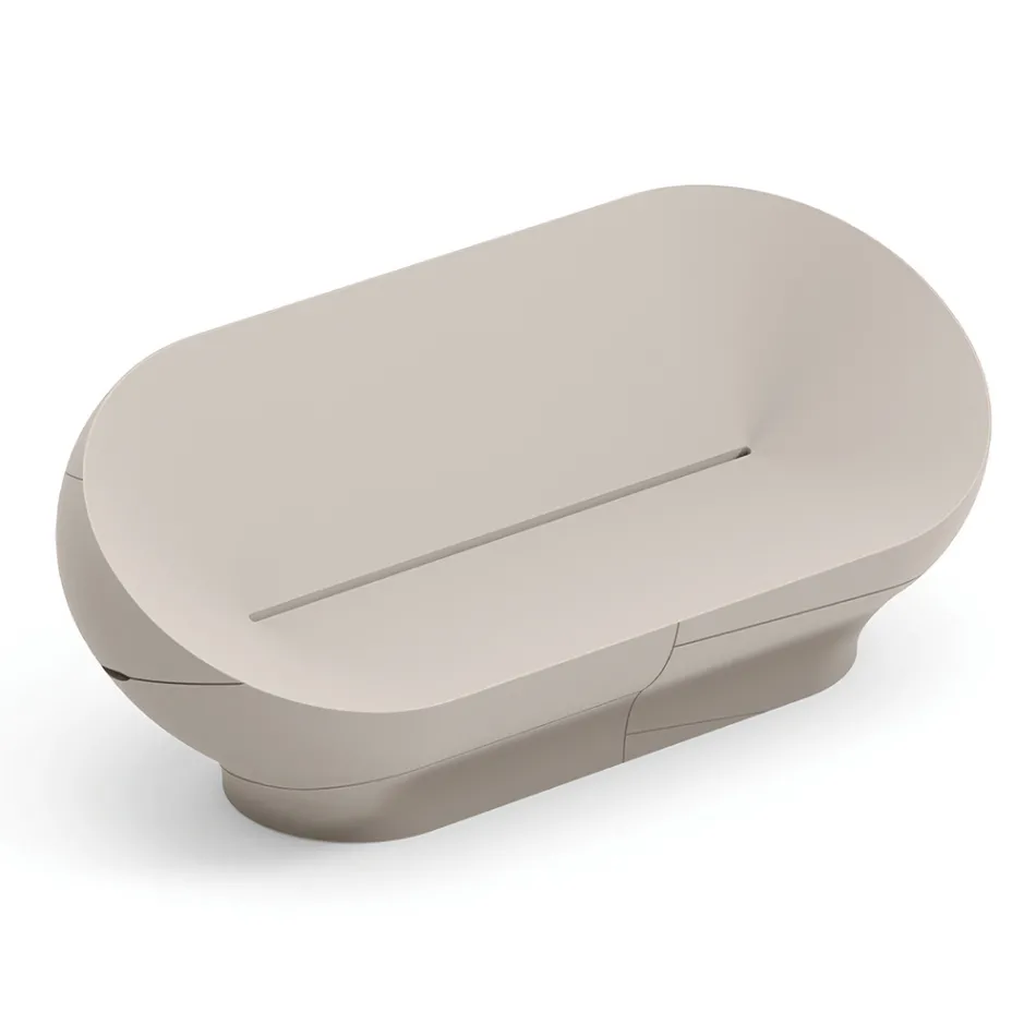 Polyethylene Outdoor Sofa Available in Various Colors - Towel Viadurini