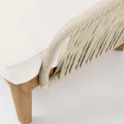 Outdoor Sofa in Teak and Polyethylene Weave - Jhon Viadurini