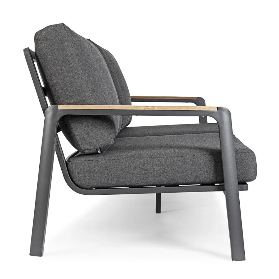 Outdoor Sofa in Fabric with Aluminum Structure, Homemotion - Cara Viadurini