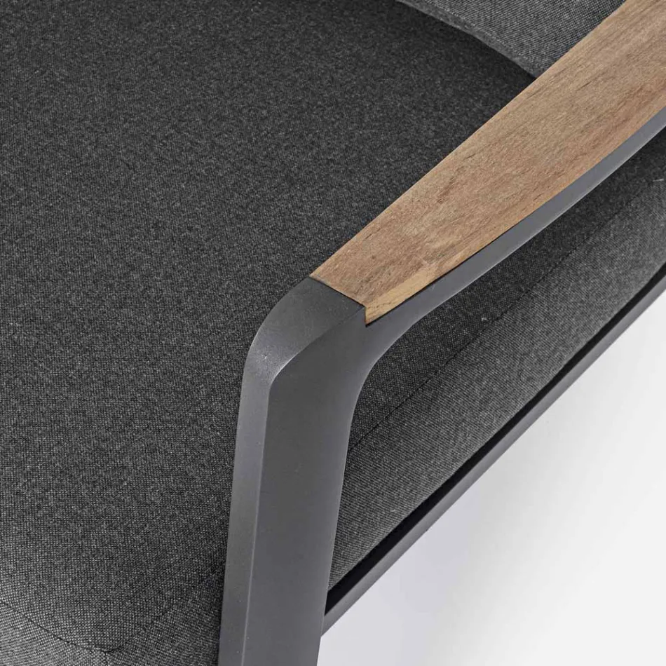 Outdoor Sofa in Fabric with Aluminum Structure, Homemotion - Cara Viadurini